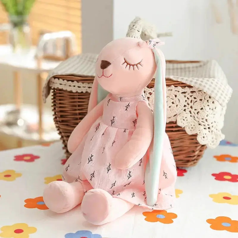 Kawaii Long Ear Rabbit Plush Toy for Baby Sleep Comfort Doll Soft Animal Toy Lovely Rabbit for Children Girls Room Decor