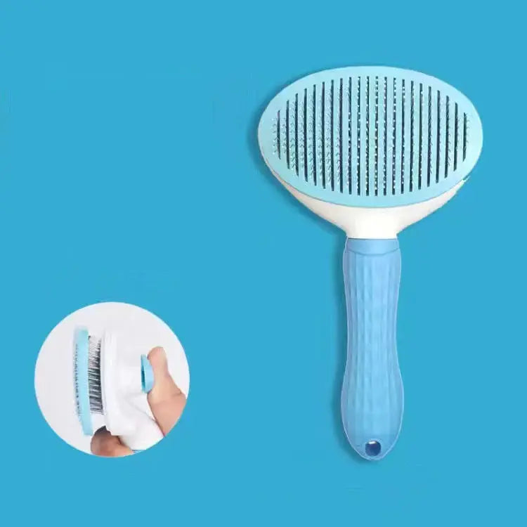 Pet Dog Hair Brush And Cat Comb For Grooming And Care Stainless Steel Long Hair Tool For Dogs And Cats
