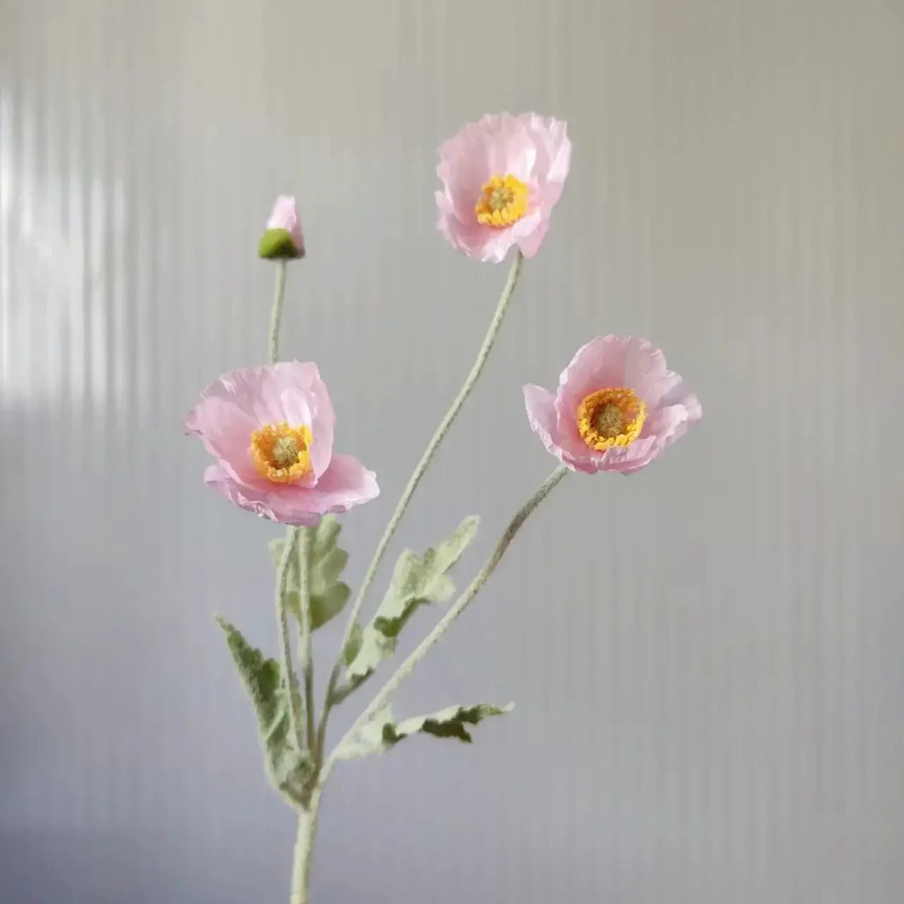 Artificial Silk Poppy Flowers Long Stem for Wedding Centerpieces and Bridal Bouquet Alternative Home Decor