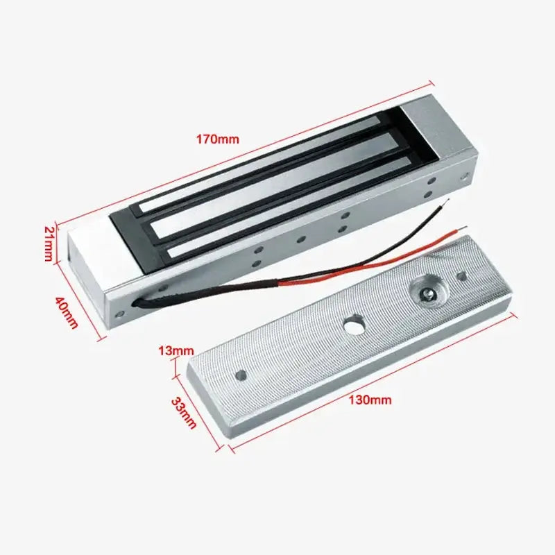 Simples Market 12V DC electromagnetic lock with strike plate, 180kg holding force, door access system (2-piece set)