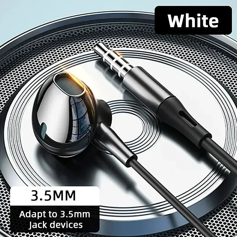 SoundWave USB Type C Earbuds HiFi Bass Microphone And Volume Control For Galaxy S24 S23 S22 S21 And iPhone 15 Pro Max