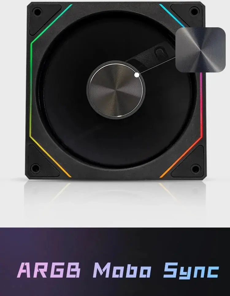 LDPCSJ Prism 4RS 120mm ARGB PC case fan with infinity mirror design, motherboard sync, PWM Simples Market
