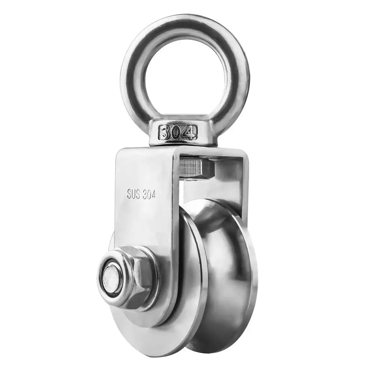 U Type Swivel Pulley 304 Stainless Steel Duplex Bearing Super Silent Detachable Rotation Pulley System Gym Traction Wheel