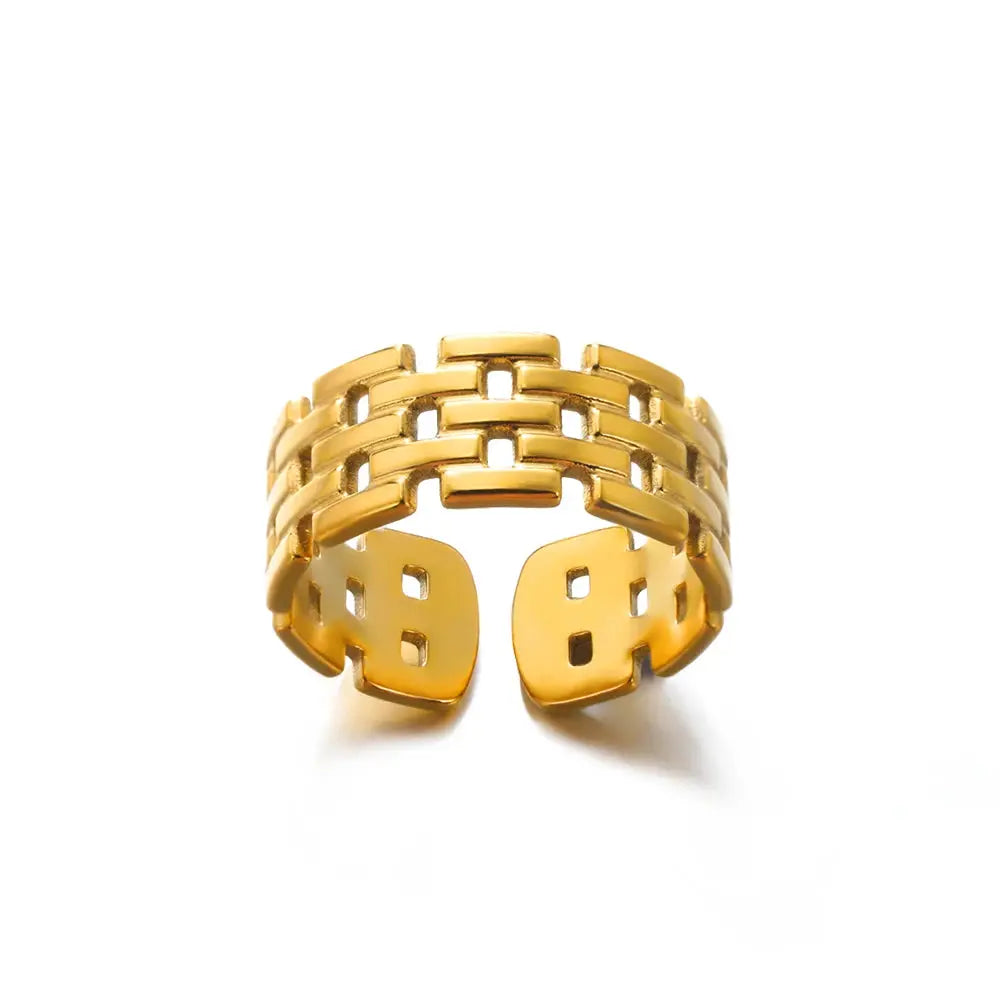 316L Stainless Steel Rings For Women Gold Color Never Fade Luxury Classic Wedding Couple Rings Jewelry Free Shipping