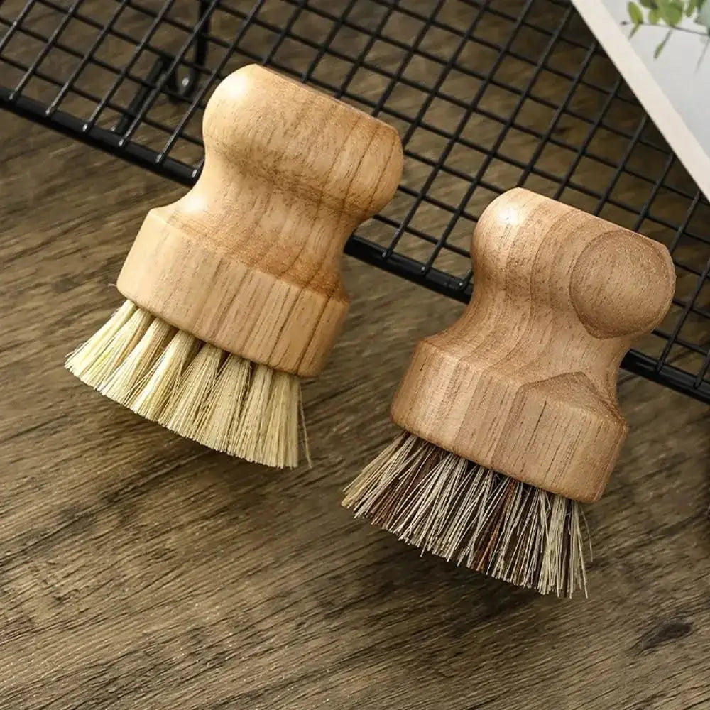 2 Piece Set Wooden Dish Brush With Natural Sisal And Coconut Fiber Eco Friendly Zero Waste Kitchen Cleaning Tools