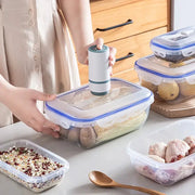 Vacuum Food Storage Box Set 1 To 3 Pieces Microwave Safe Fridge Organizer Fresh Keeping Sealing Food Dispenser