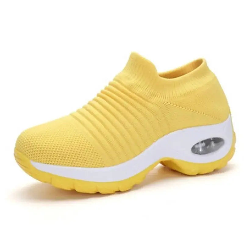 StrideEase Womens Walking Trainers Fly Weave Sock Sneakers Breathable Air Mesh Uppers Slip On Comfort