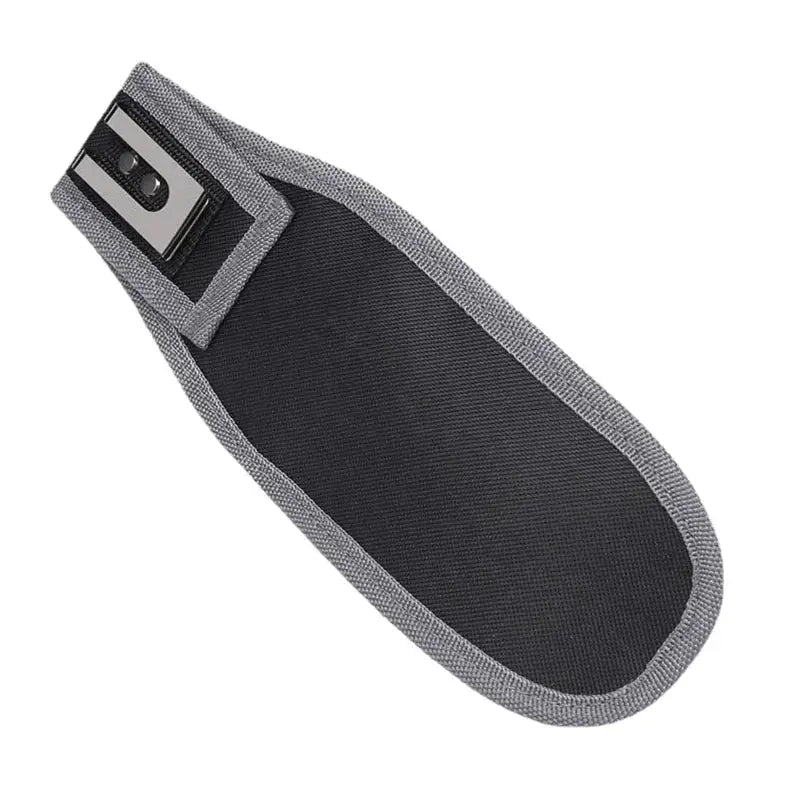 Small portable hip tool bag pouch with belt clip, durable gray-trim polyester, Simples Market