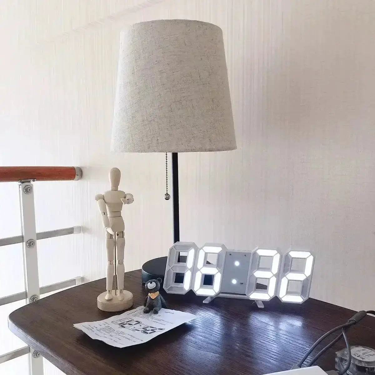3D LED Digital Clock Wall Decoration With Night Mode For Bedroom Adjustable Electronic Room Decor Aesthetics