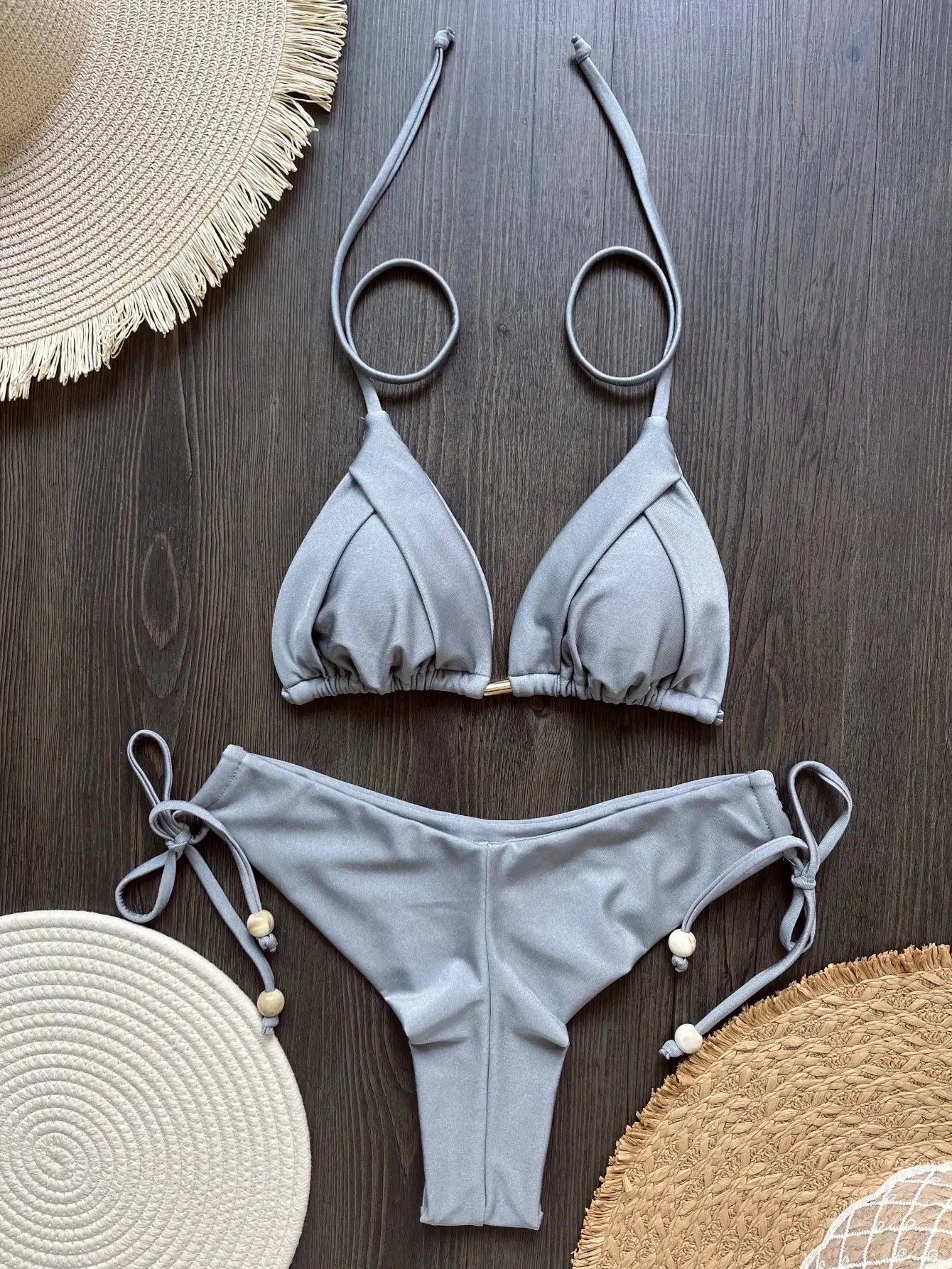 Ruotongsept 2025 New Sexy 13 Color Triangle Bikini Set For Women Push Up Brazilian Swimwear Beachwear