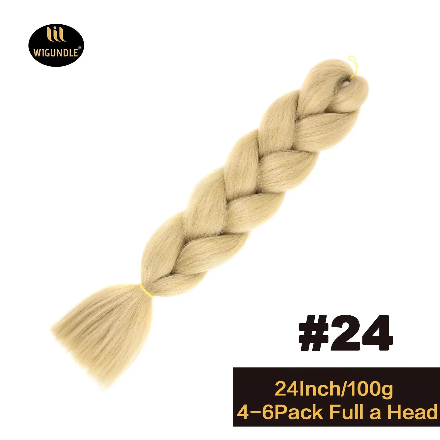 WIGUNDLE 24-inch synthetic jumbo braid hair extension in blonde Kanekalon