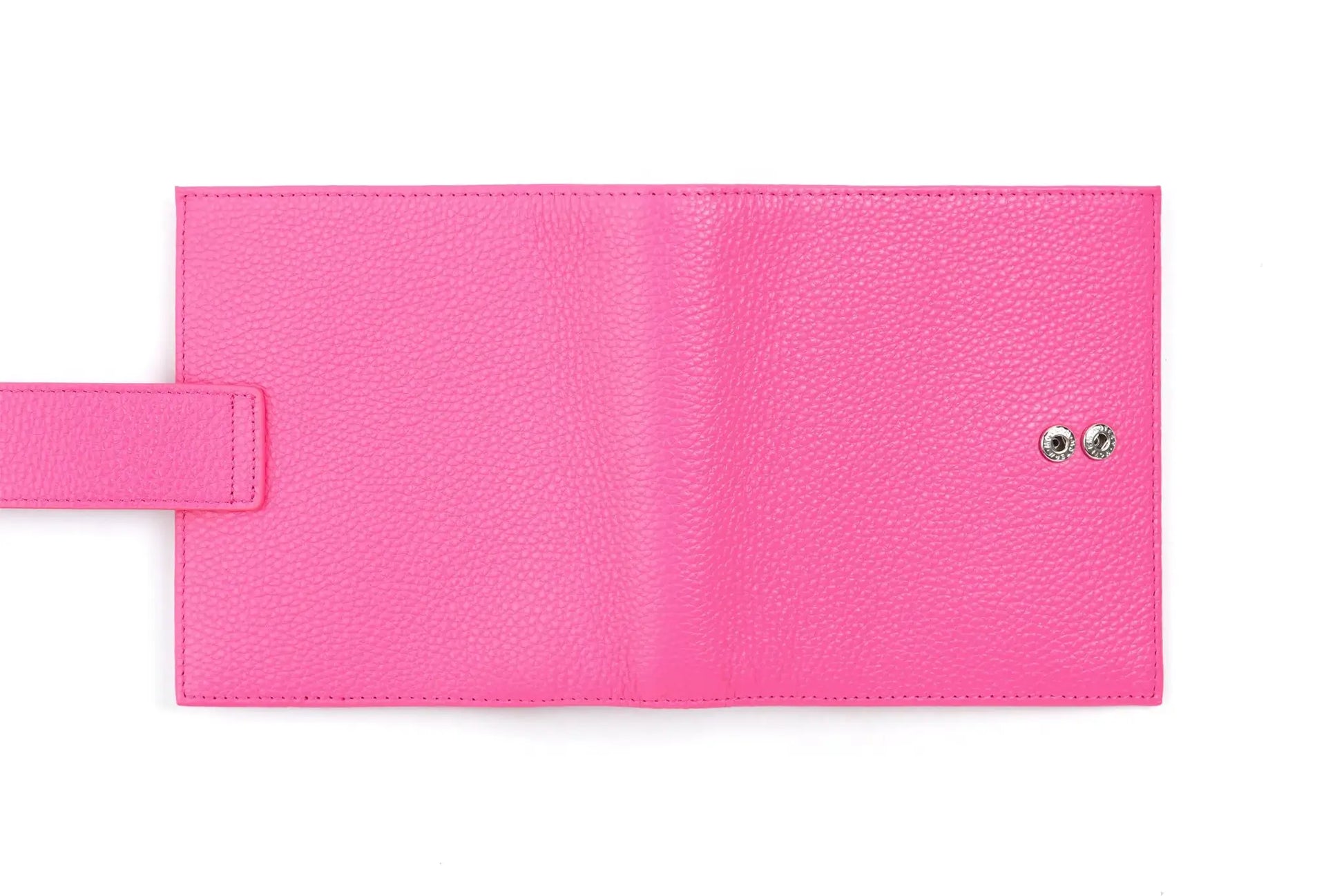 Simples Market Moterm Luxe 2.0 pink pebble-grain leather pocket planner with strap and metal snaps