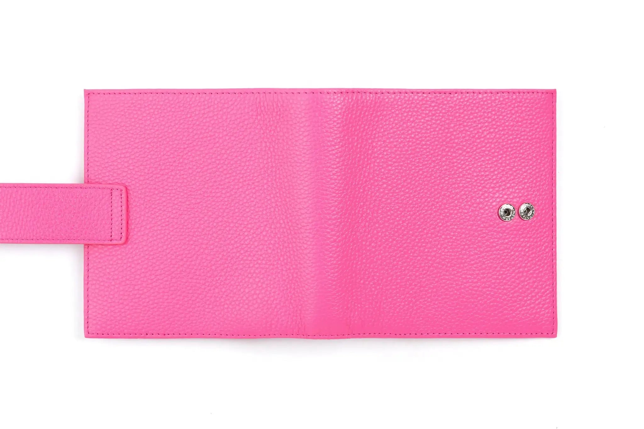 Simples Market Moterm Luxe 2.0 pink pebble-grain leather pocket planner with strap and metal snaps