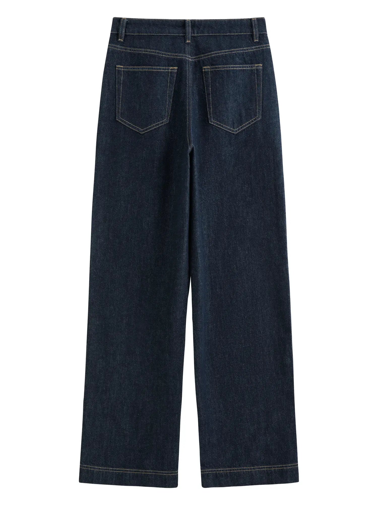 FSLE Straight High Waist Jeans For Women Korean Style Winter Versatile