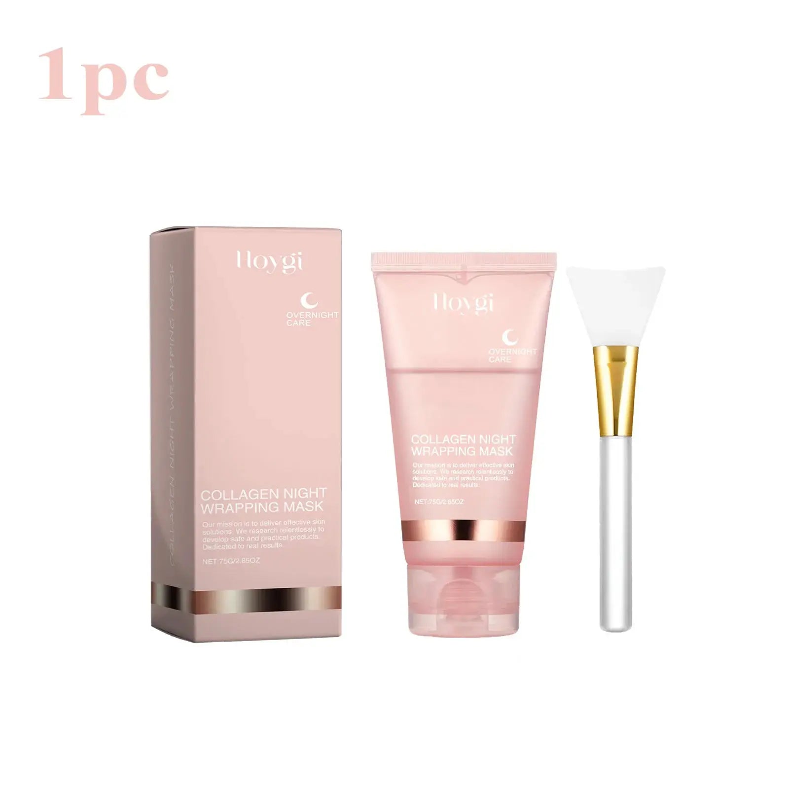 Glow Collagen Overnight Wrapping Peel Off Facial Mask Set For Deep Hydration And Replenishes Collagen While You Sleep