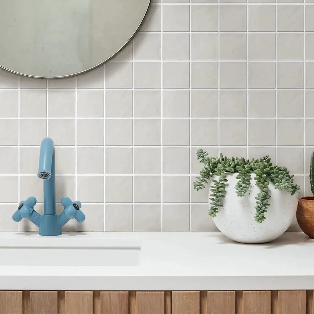 3D decorative tile stickers, self-adhesive, water-resistant wall tiles for kitchen or bathroom on a tiled backsplash