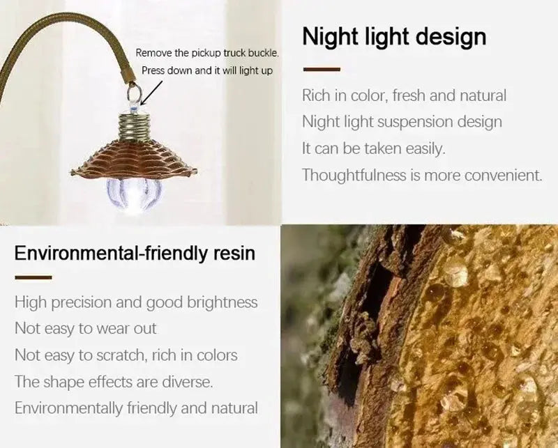 Simples Market Creativity LED desk lamp Totoro anime night light with bulb, brown resin shade.