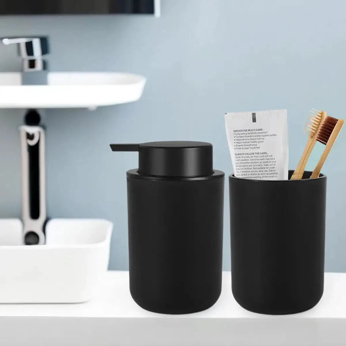 Foam Soap Dispenser With Mouthwash Cup Refillable For Kitchen And Bathroom Hand Soap Dish Soap Lotion Bottles