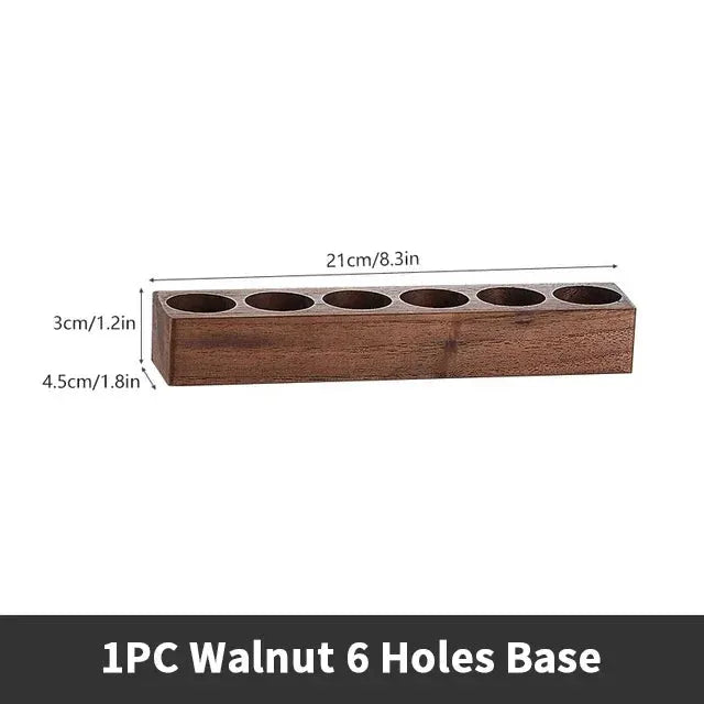 Coffeware Elegant Glass Coffee Beans Storage Tube Display Rack Set For Single Dose Espresso Accessory And Barista Tool