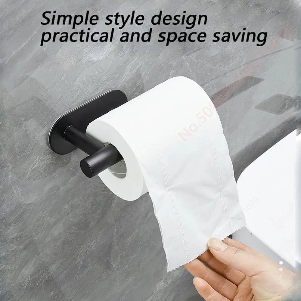 Adhesive Stainless Steel Toilet Paper Rack And Kitchen Towel Holder