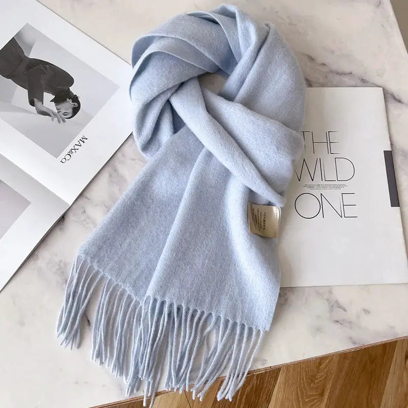 NordicWeave Winter Narrow Wool Scarf 28 Color Options 100 Percent Wool Lightweight Yet Warm Unisex