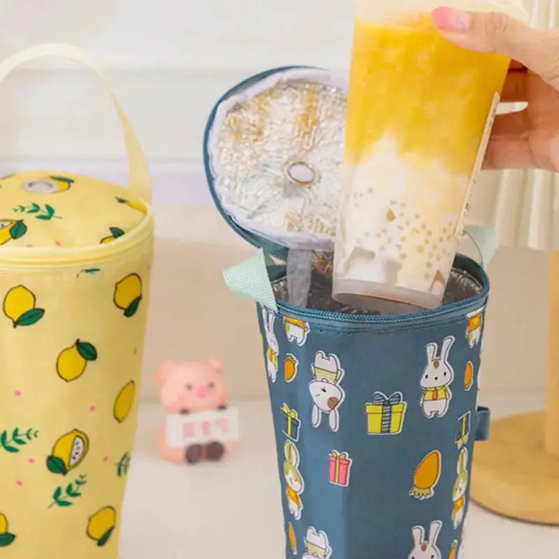 SipSaver Portable Milk Tea Tote Bag Insulated Keeps Drinks Hot On The Go With Durable Oxford Cloth