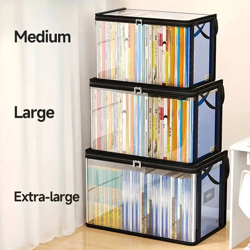 ClearView PVC Storage Box With Flip Top Lid And View Window Durable Multi Use Organizer For Toys Crafts And Supplies