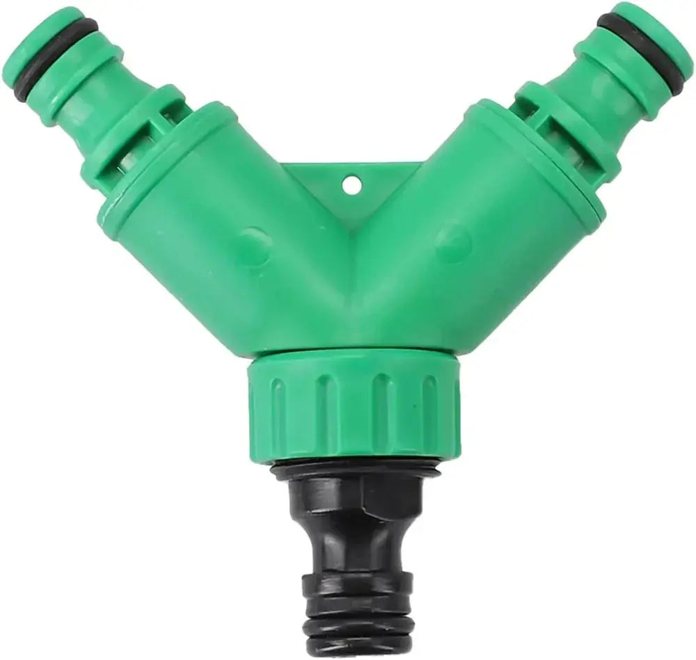 Y Shape Garden Hose Splitter Valve Three Way Connector With Switch For Independent Outlet Watering And Planting