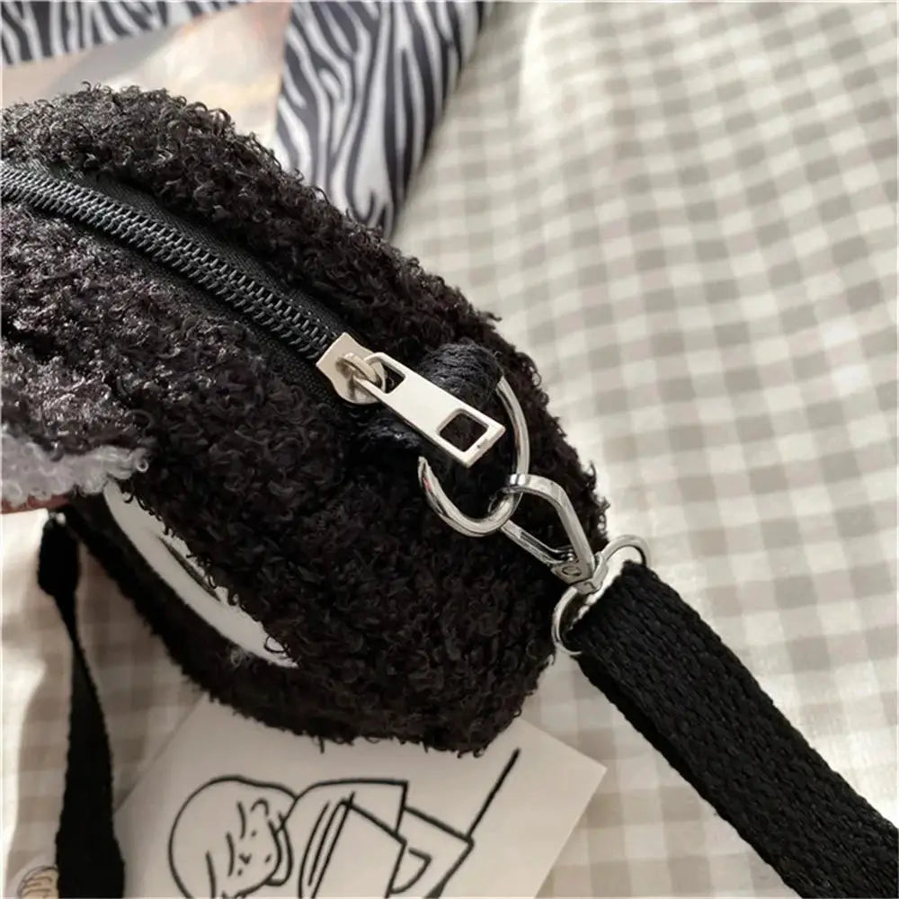Homefish Japanese Style Plush Cartoon Shoulder Bag Compact Crossbody For Phone And Purse