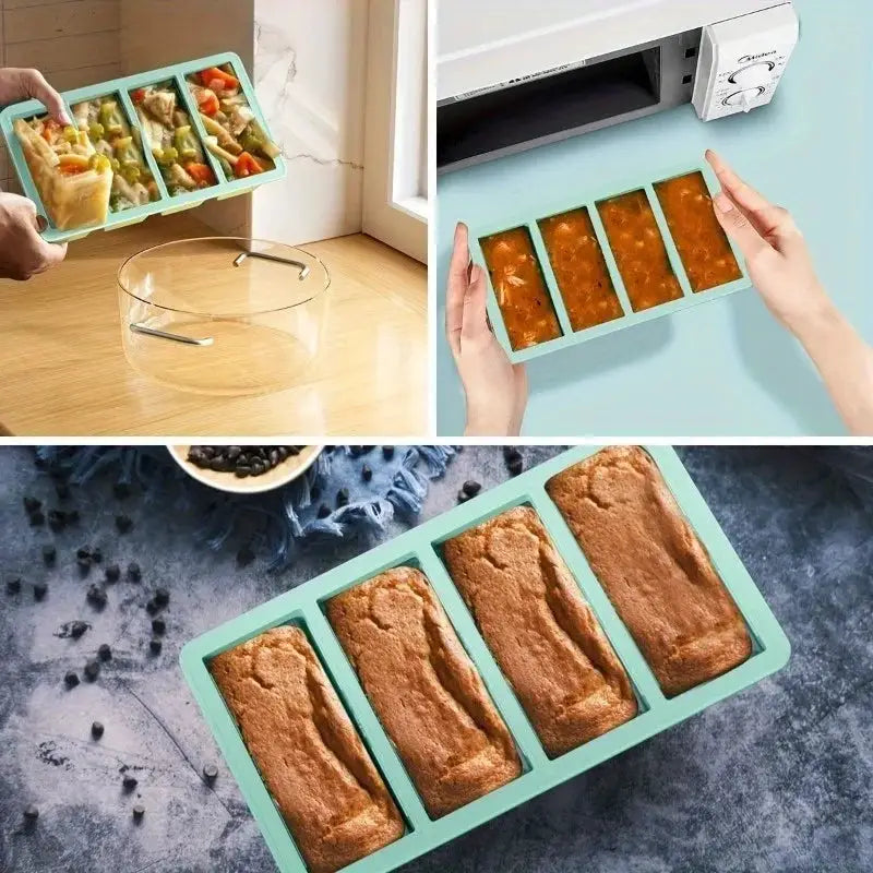 Silicone Freezer Tray With Lid Durable Stackable Food Storage For Freezing Soup Broth And Sauces