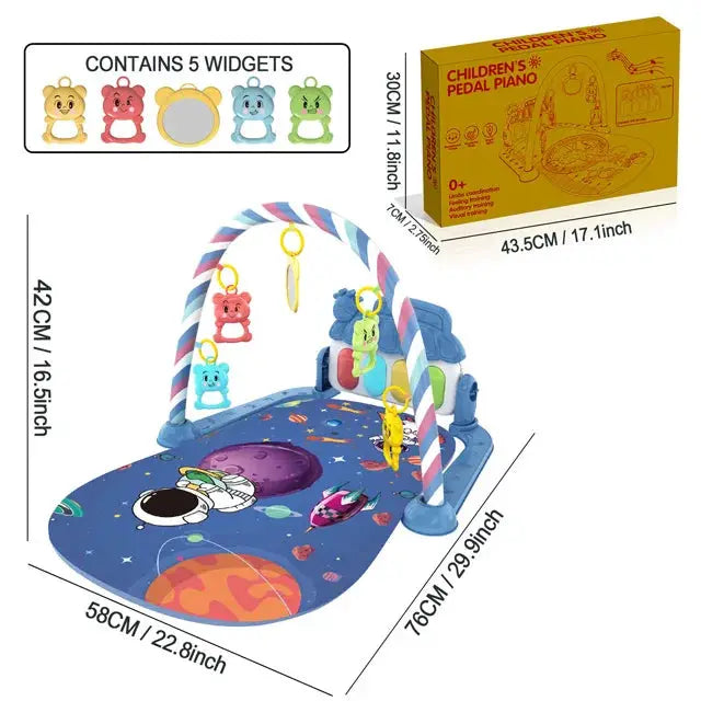 Baby Music Activity Gym Play Mat For Newborn And Infant Crawling Development With Piano Keyboard Toys Gift
