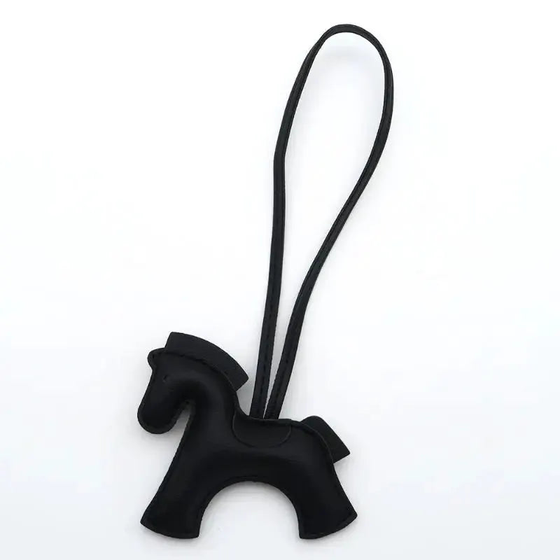 Premium PU Leather Pony Embellishment Car Keychain Multicolor Horse Design For Bags Keys Gift Birthday