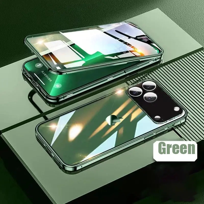 NovaShield Pro Magnetic Glass Case for iPhone 17 Pro Max, 17 Pro, Air, and 17 Pro 360 Degree Full Protection
