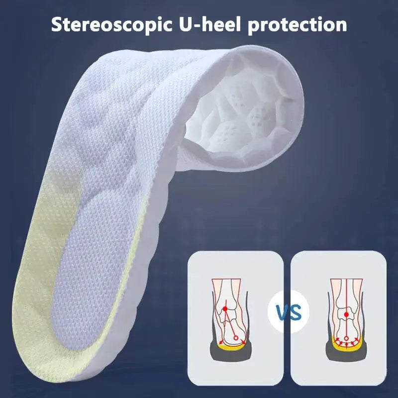 High Elasticity Sport Orthotic Insoles With Arch Support And Shock Absorption For Breathable Comfort And Odor Control