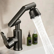 Basin faucet by Simples Market in matte black with adjustable rotating spout