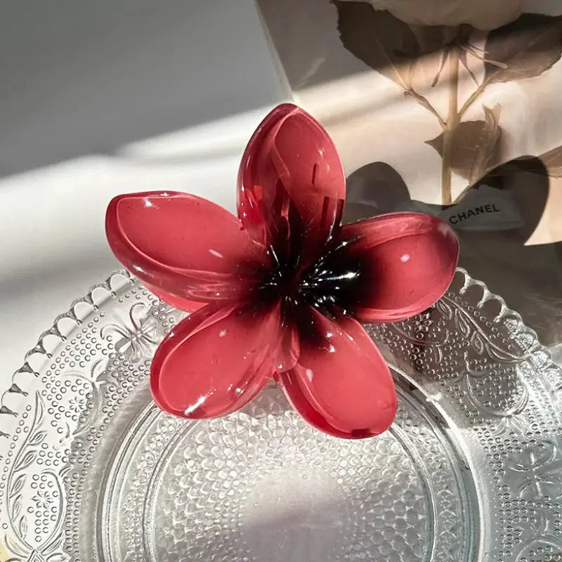 Boho Bloom Fashion Flower Hair Clips For Women Large Claw Hairpins With Secure Hold