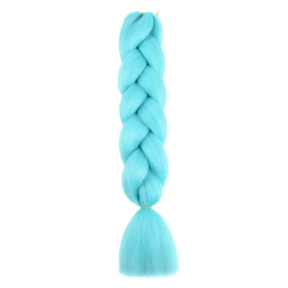24in jumbo braiding hair by Simples Market, turquoise synthetic Afro crochet braid