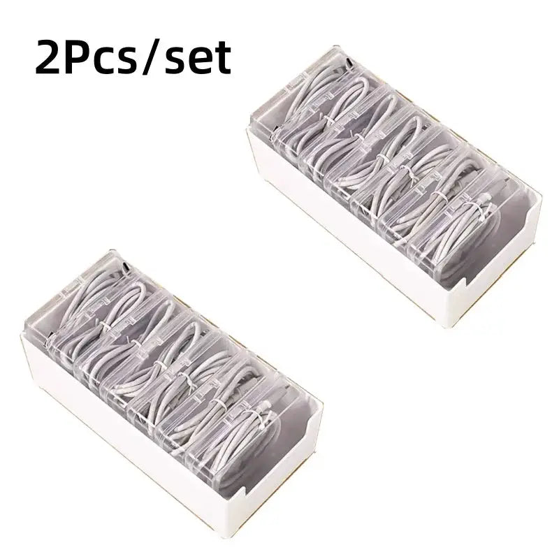 ProDesk Cable Organizer Storage Box Set Durable Plastic Office Cord Management And Device Accessory Organizer