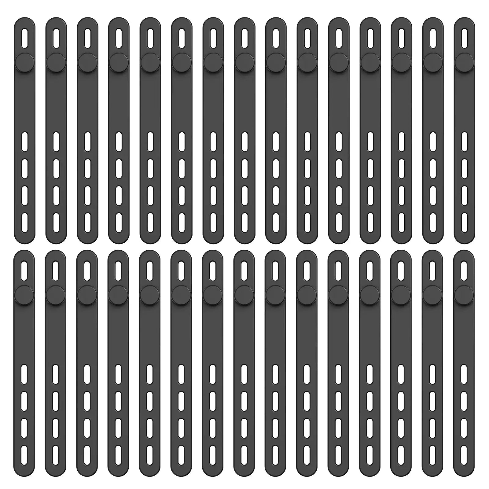 FlexiCord Silicone Cable Ties Set Adjustable Reusable Cord Organizer For Neat Tangle Free Cables