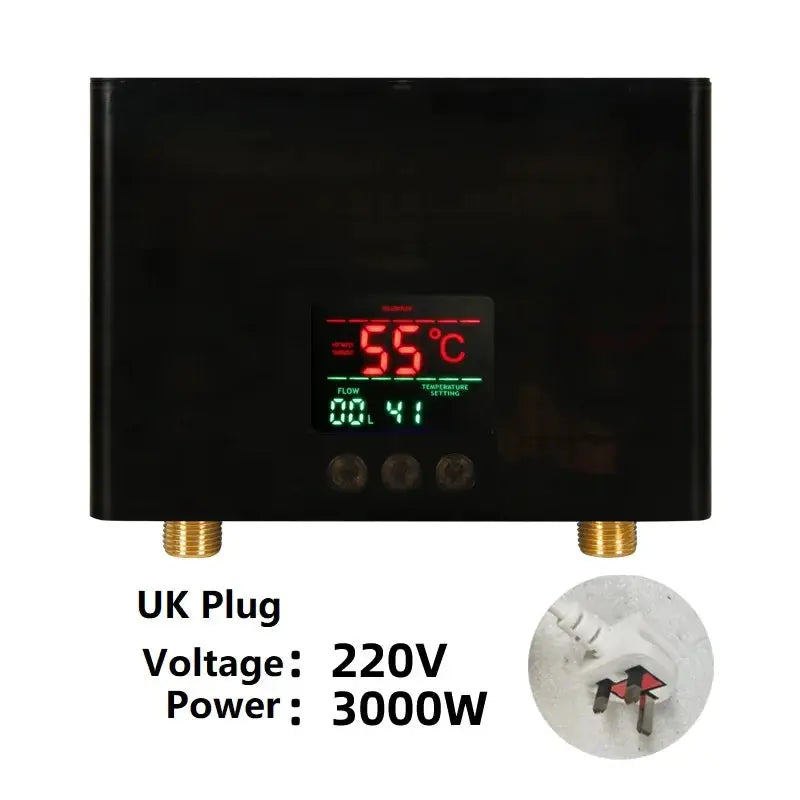 Kbxstart 110V to 220V Instant Wall Mounted Water Heater 3000W and 5500W for Bathroom and Kitchen
