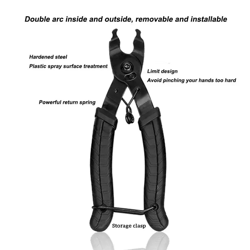 Bike Chain Quick Link Tool and Pliers for MTB Road Cycling Multi Link Clamp for Quick Link Installation and Removal