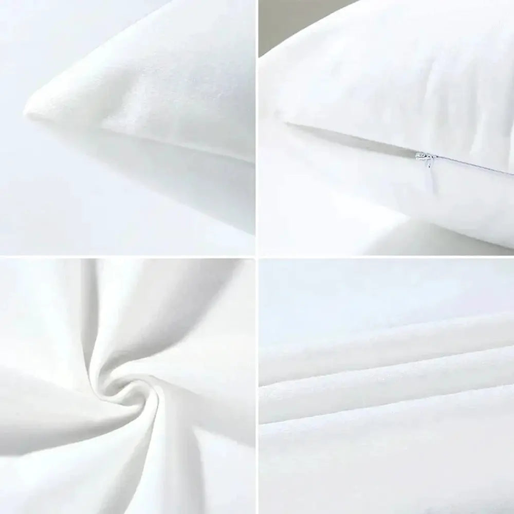 G-GTI Car Pillow Case; white soft cushion fabric with zipper for farmhouse sofa decor.