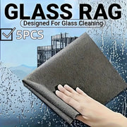 Simples Market Glass Rag cleaning cloth, thickened dark microfiber towel, dual-sided eraser for windows, 5pcs