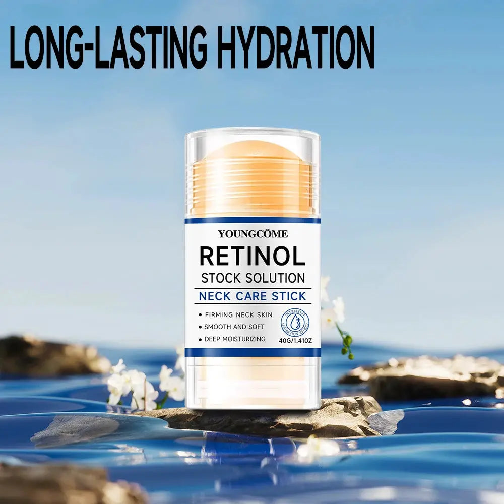 Retinol Neck Care Stick Anti Aging Firming Treatment Hyaluronic Acid Collagen For Wrinkle Reduction Sagging Skin