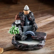 Incense Burner Mountain River Waterfall Backflow Zen Censer Holder for Home Decor