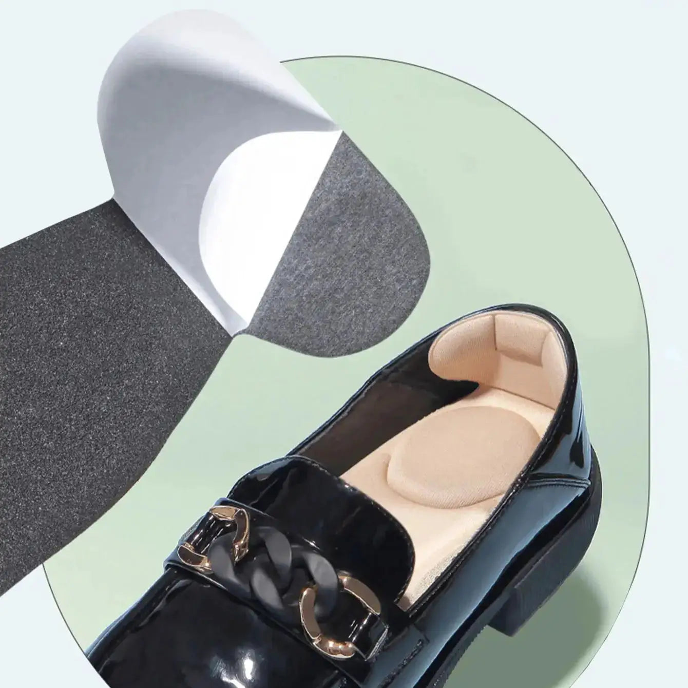 Beige memory foam insoles for women's high-heel shoes, anti-slip, breathable, Simples Market