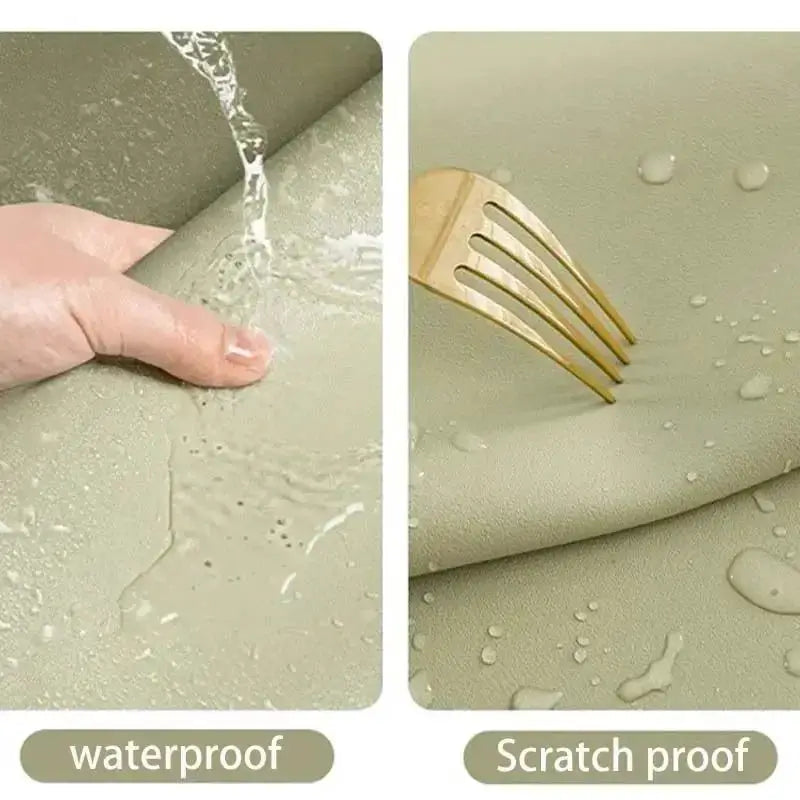 PU Leather Desk Mat Waterproof Easy Clean Large Desk Protector Anti Slip Keyboard Mouse Tea Coaster Gaming Pad