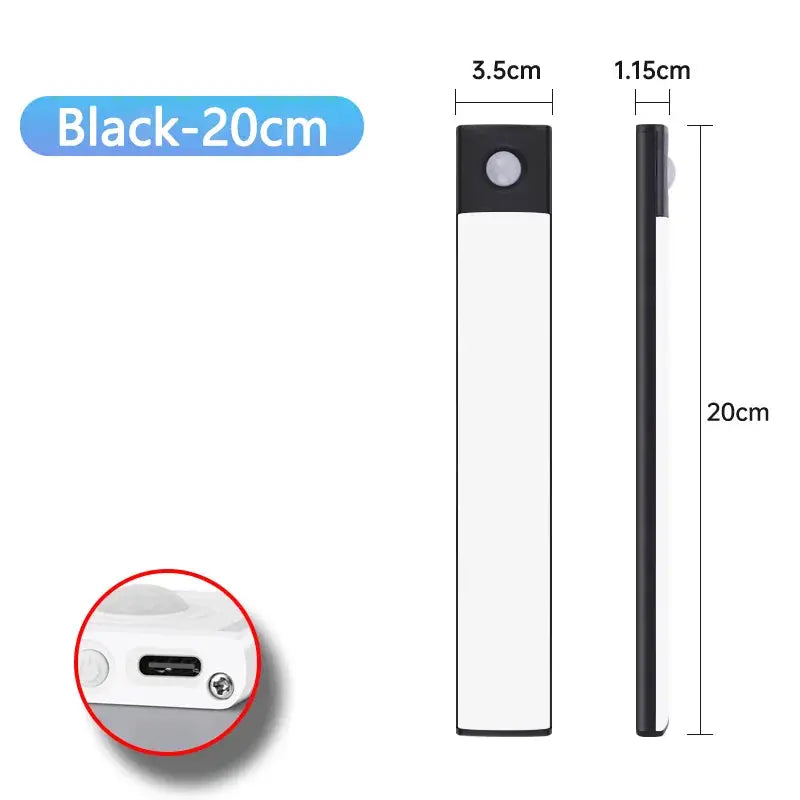 USB Rechargeable Motion Sensor Night Light Wireless Under Cabinet LED Lamp For Kitchen Cabinets Wardrobe Bedroom