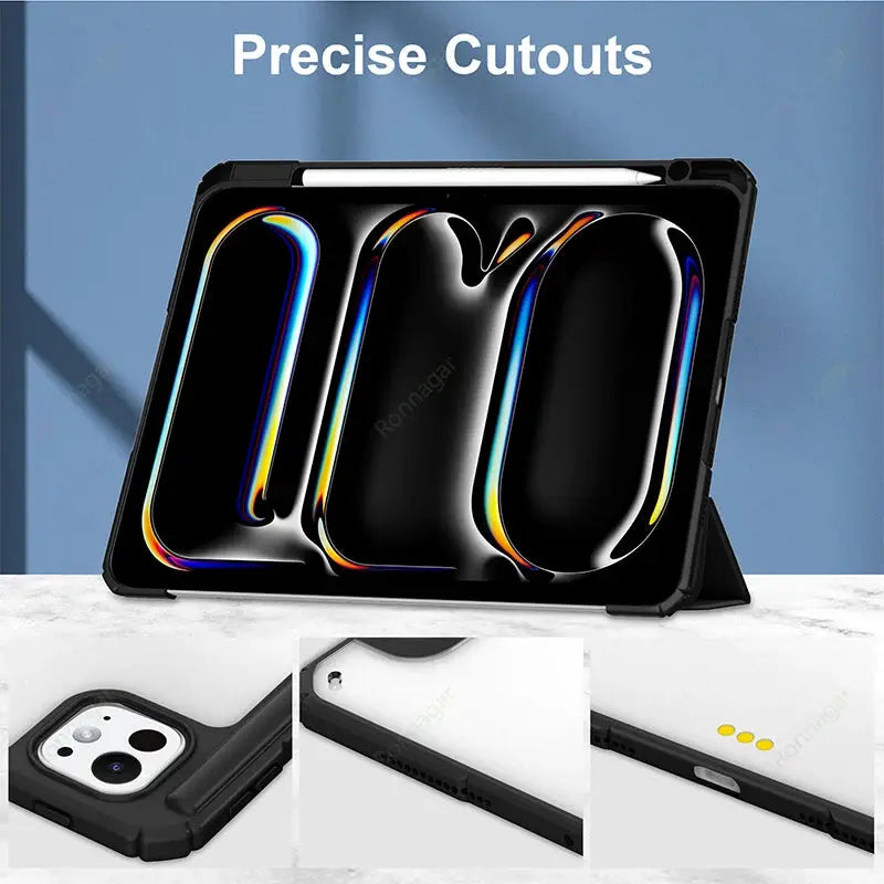 All iPad Models Smart Case With Auto Wake Sleep For Air And Pro Series 2013 Through 2026 Protection Shockproof Dustproof