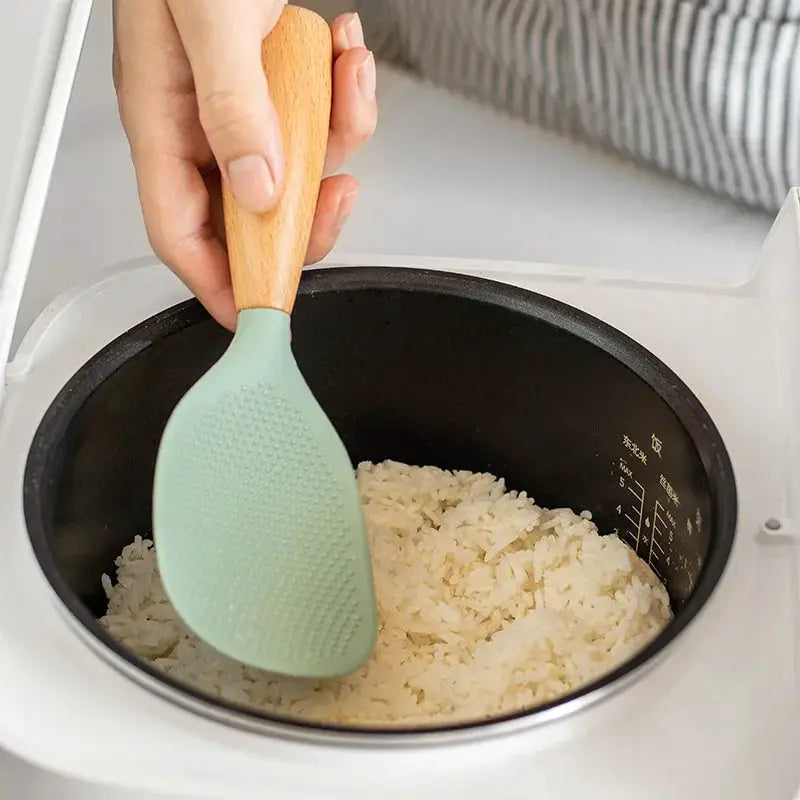Silicone Cooking Spoon Nonstick Anti Scalding High Temperature Resistant Durable Kitchen Utensil
